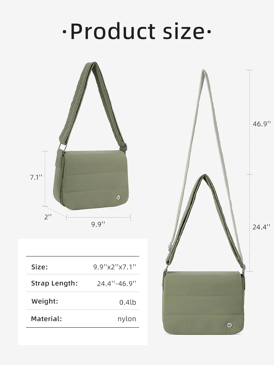 WESTBRONCO Small Crossbody Bags for Women Nylon with Adjustable Strap, Mini Crossbody Purse, Shoulder Bag Traveling Workout