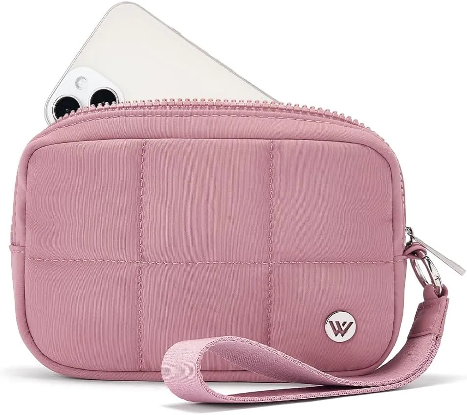 WESTBRONCO Small Puffer Crescent Shoulder Bag for Women, Puffer Wristlet Wallets for Women