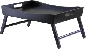 Winsome Benito 24.41-Inch Folding Bed Tray with Curved Top, Walnut (92022)