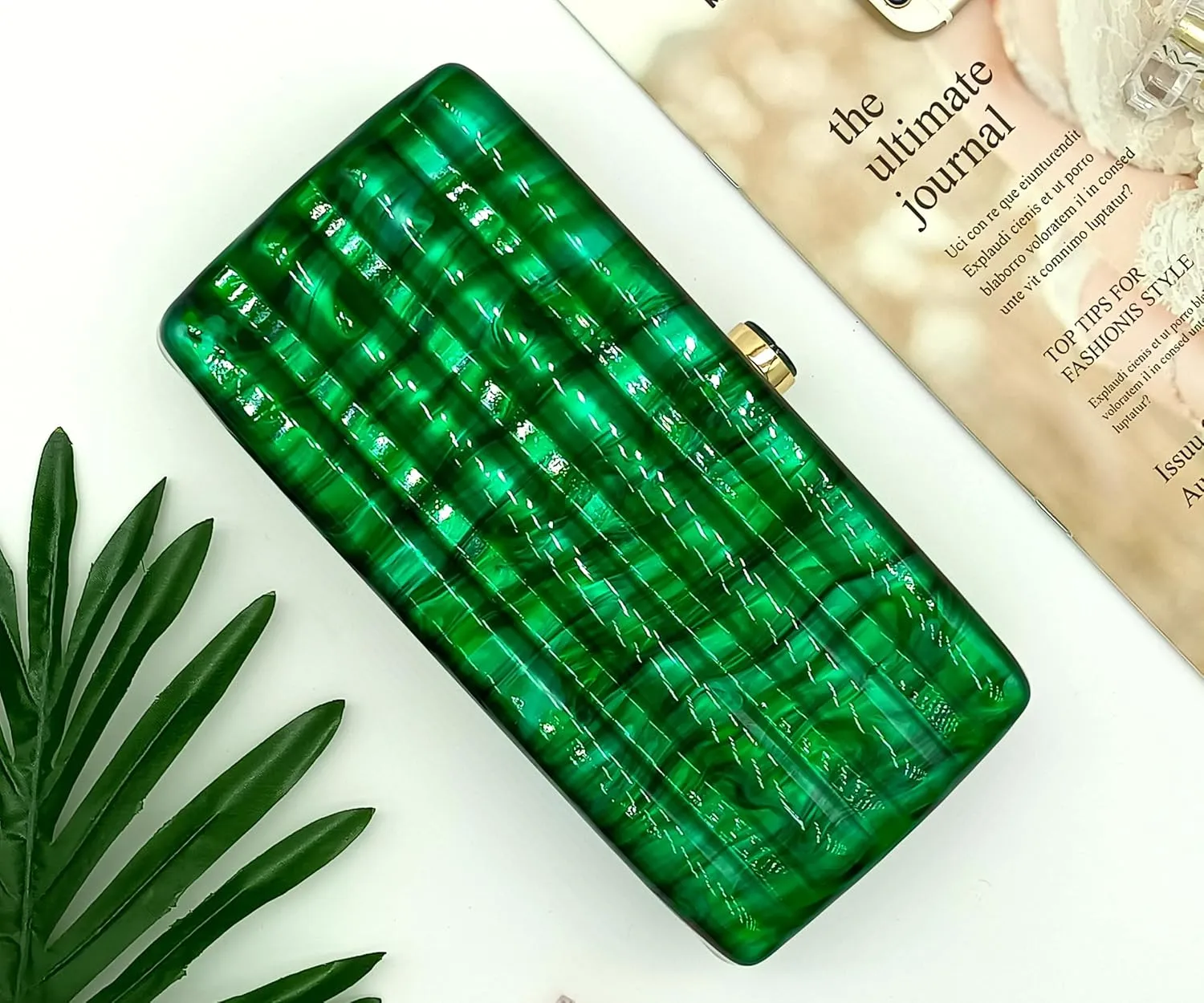 Women Acrylic Clutch Purse Marbled Evening Shoulder Bag for Wedding Cocktail Party Prom