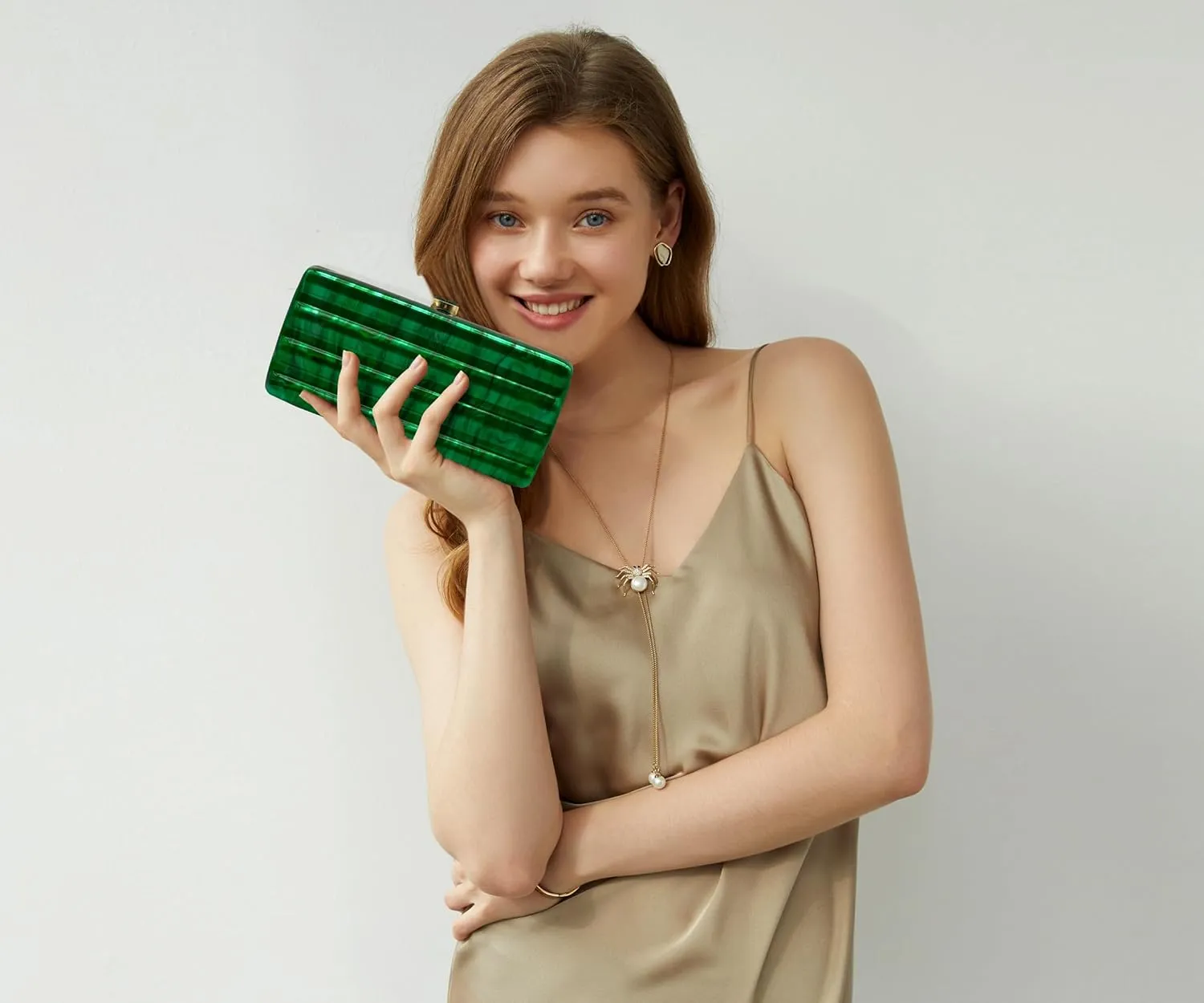 Women Acrylic Clutch Purse Marbled Evening Shoulder Bag for Wedding Cocktail Party Prom