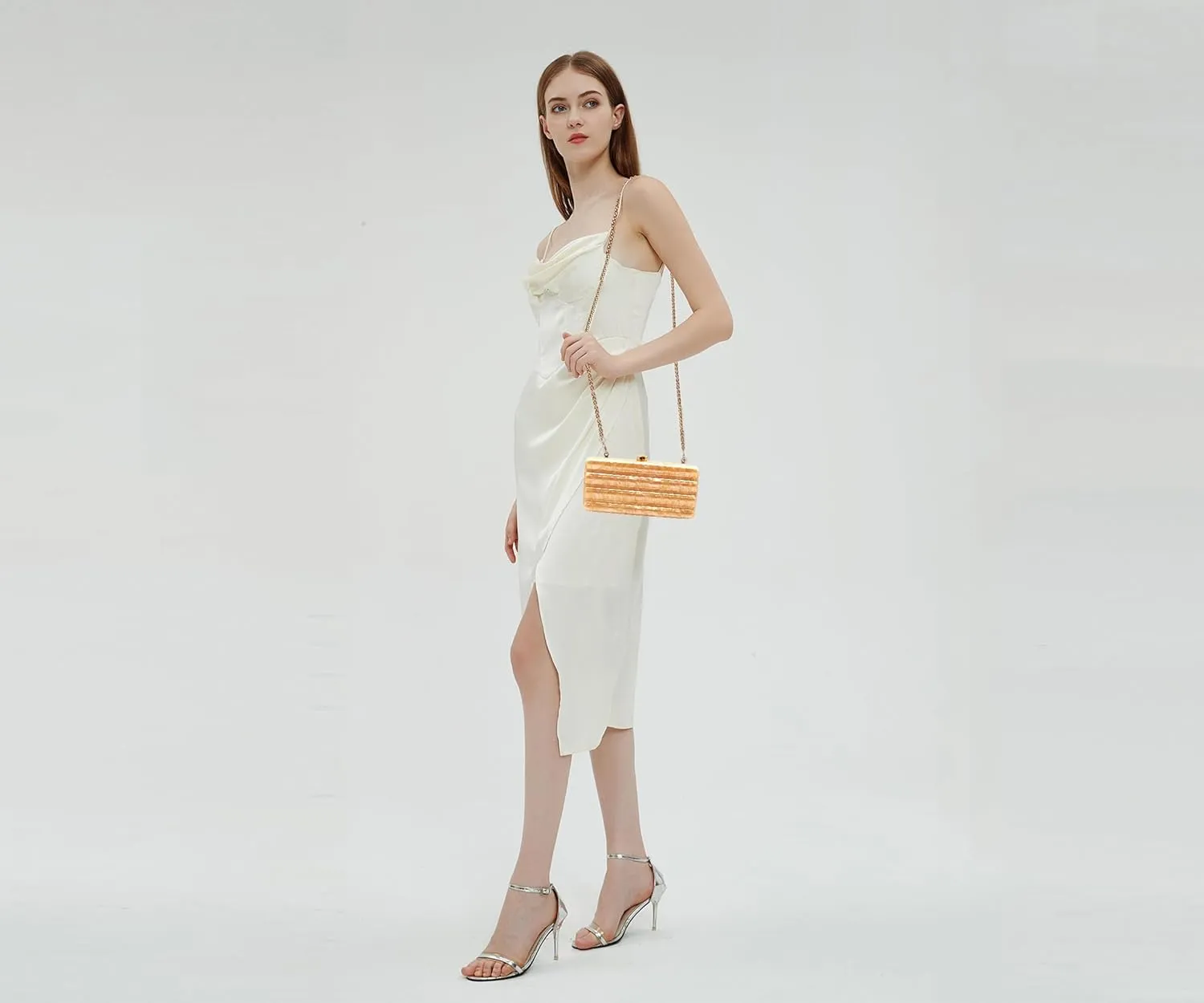 Women Acrylic Clutch Purse Marbled Evening Shoulder Bag for Wedding Cocktail Party Prom