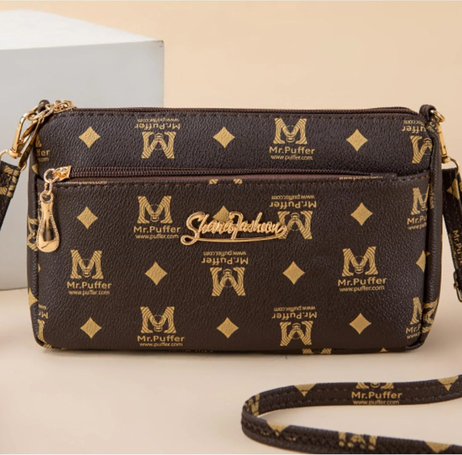 Women Crossbody Bag Middle Aged Women Fashion Vintage Shoulder Bag Old Floral Bags for Women
