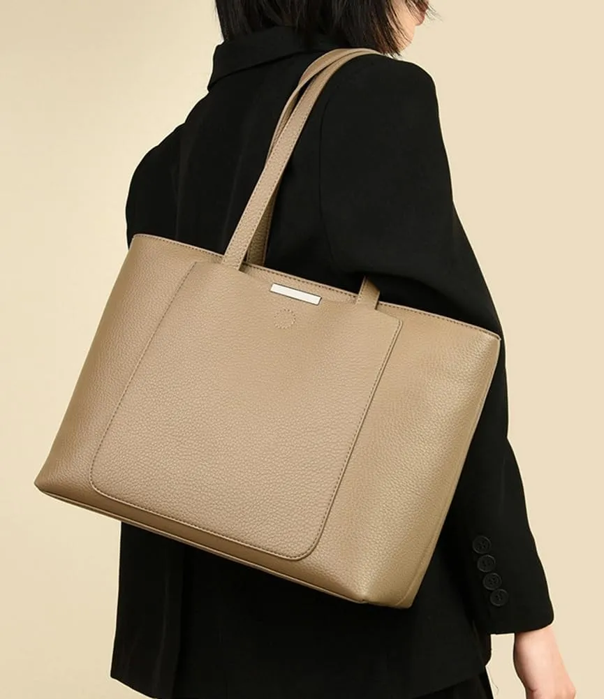 Women Large Vegan Leather Tote Casual Weekender Bag Shopper Top-handle Handbag Travel Shoulder Purse