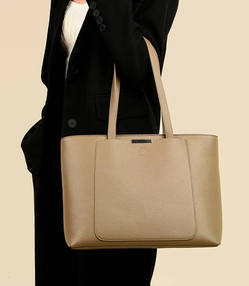 Women Large Vegan Leather Tote Casual Weekender Bag Shopper Top-handle Handbag Travel Shoulder Purse