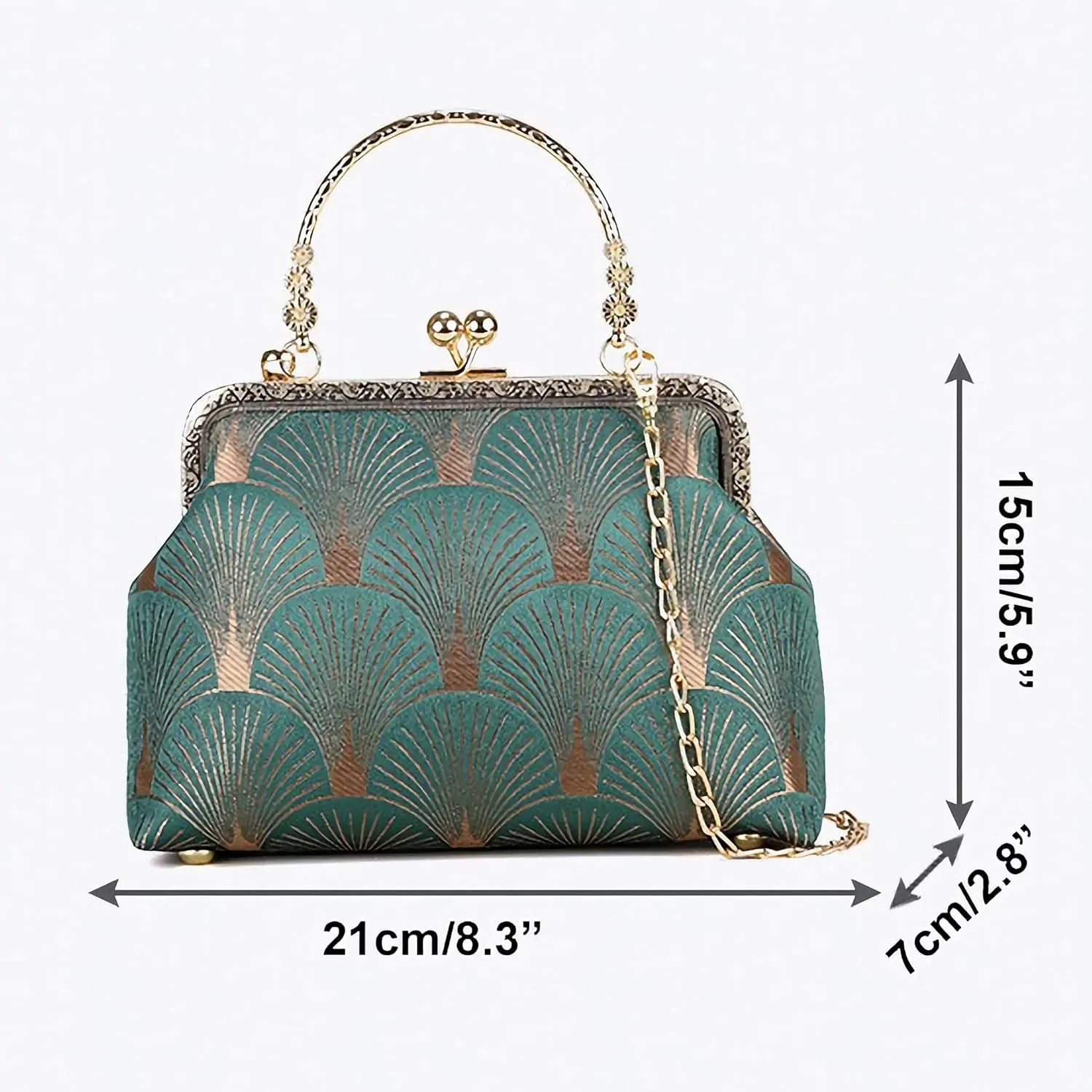 Women's Chinese Style Embroidered Purse Vintage Clutch Handbag with Tassel Pendant Hanfu Crossbody Bag