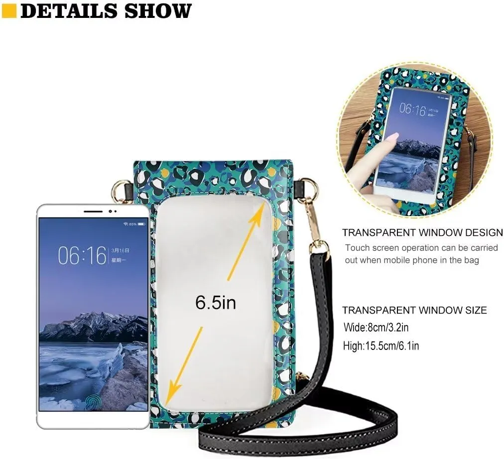 Womens Crossbody Purse Small Cell Phone Bag PU Leather Phone Key Holder Pouch