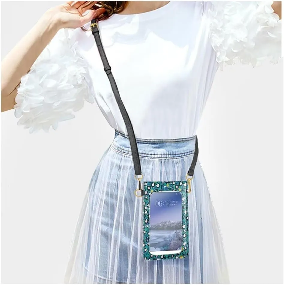 Womens Crossbody Purse Small Cell Phone Bag PU Leather Phone Key Holder Pouch