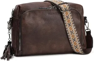 Womens Crossbody Purses,Vegan Leather Medium Cross Body Purses Bag for women,Crossbody Messenger Bag Built in Wallet