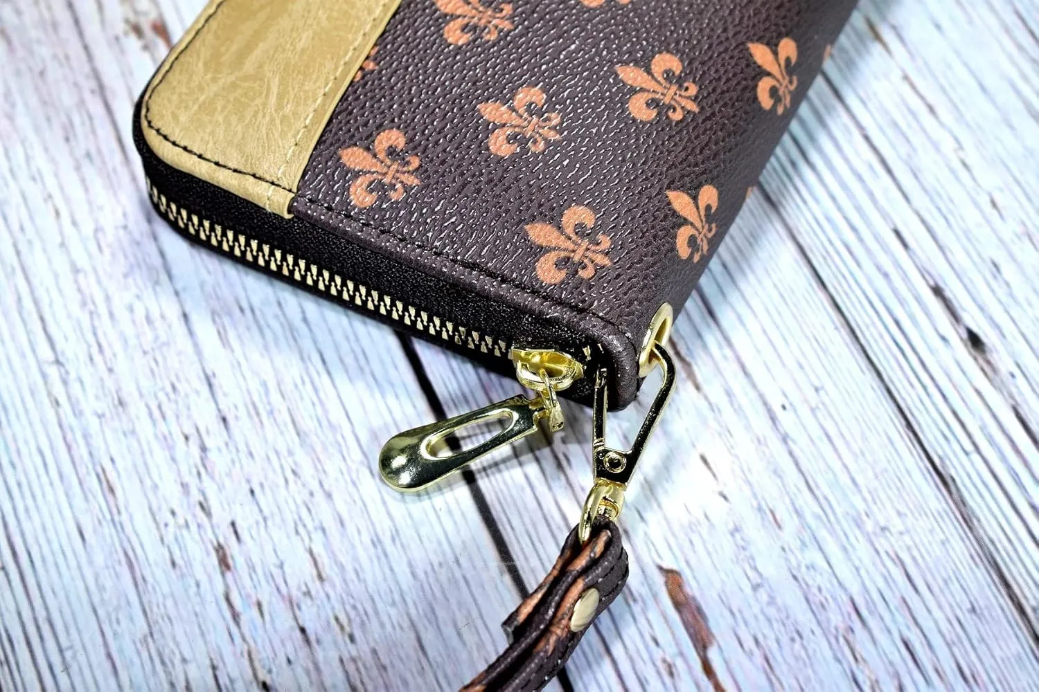 Women's Designer Wallet RFID Blocking DA Leather Wallets Large Phone Holder Wristlet wallets for women