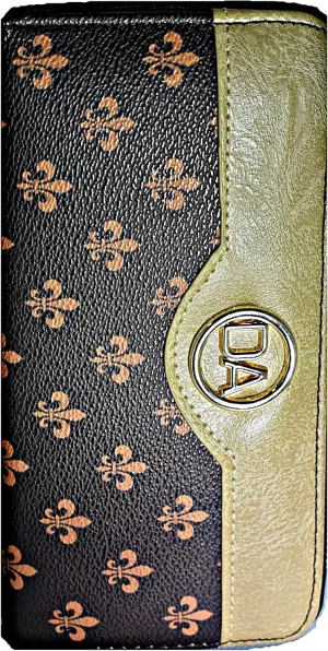 Women's Designer Wallet RFID Blocking DA Leather Wallets Large Phone Holder Wristlet wallets for women