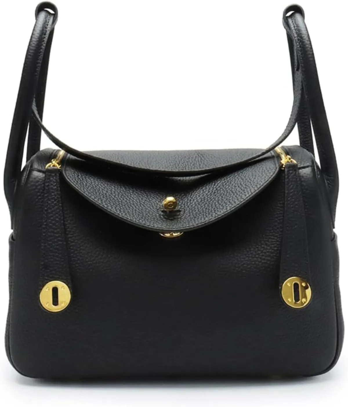 Women's Genuine Leather Crossbody Bag, Square Design with Fixed Shoulder Strap, Daily Use Handbag, 7.5x4x5 Inches