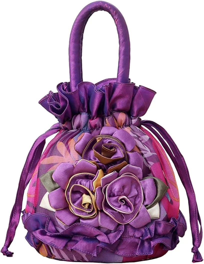 Womens Ladies Handbag Drawstring Bucket Bag Coin Purses Key Bags Cash Money Phone Pouches