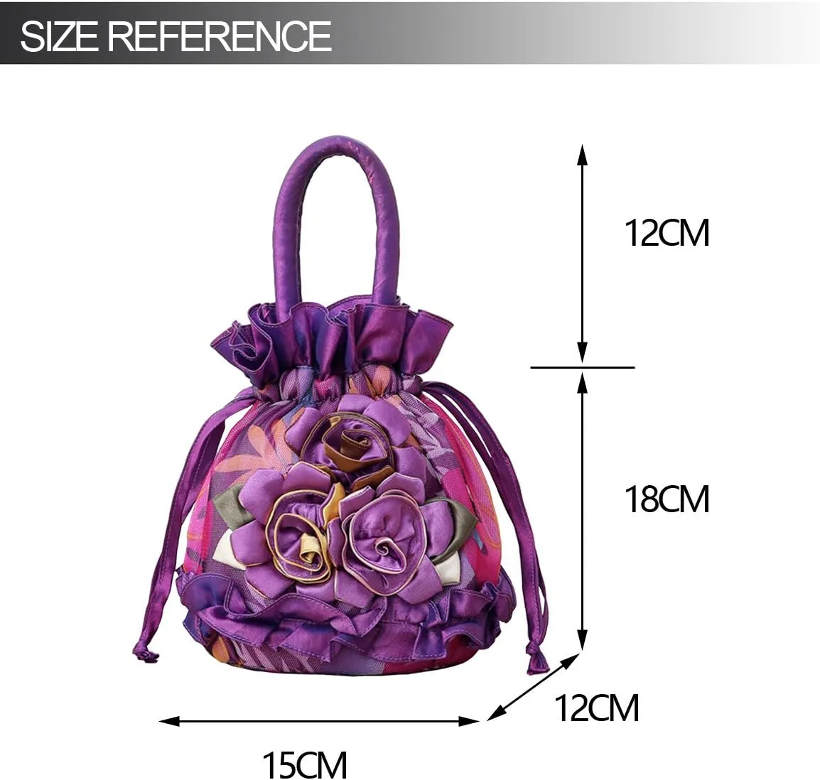 Womens Ladies Handbag Drawstring Bucket Bag Coin Purses Key Bags Cash Money Phone Pouches