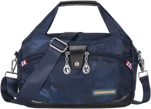Women's Nylon Handbag Casual Shoulder Crossbody Bag Small Totes Lightweight Multi Pocket Purse for Travel