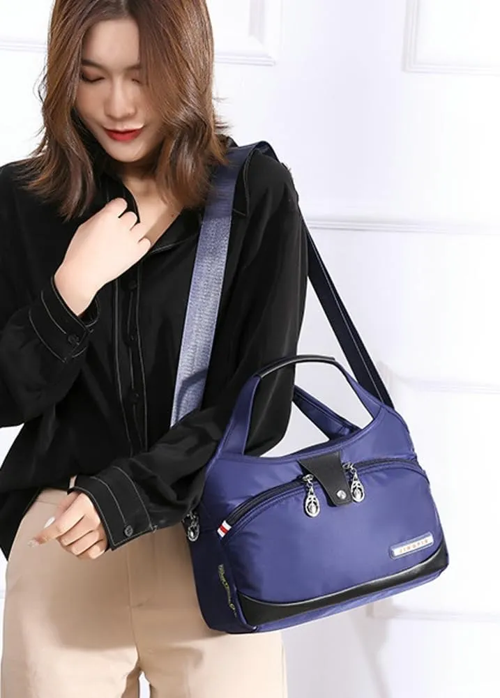 Women's Nylon Handbag Casual Shoulder Crossbody Bag Small Totes Lightweight Multi Pocket Purse for Travel