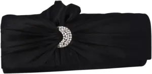 Womens Pleated Flower Clutch Bag Satin Retro Evening Bags