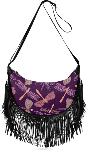 Women's PU Leather Chain Cross Body Bag, Shoulder Handbag Purse with Tassel for Ladies