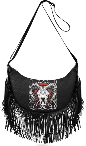 Women's PU Leather Chain Cross Body Bag, Shoulder Handbag Purse with Tassel for Ladies