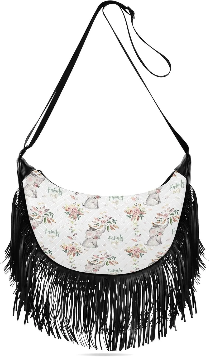 Women's PU Leather Chain Cross Body Bag, Shoulder Handbag Purse with Tassel for Ladies