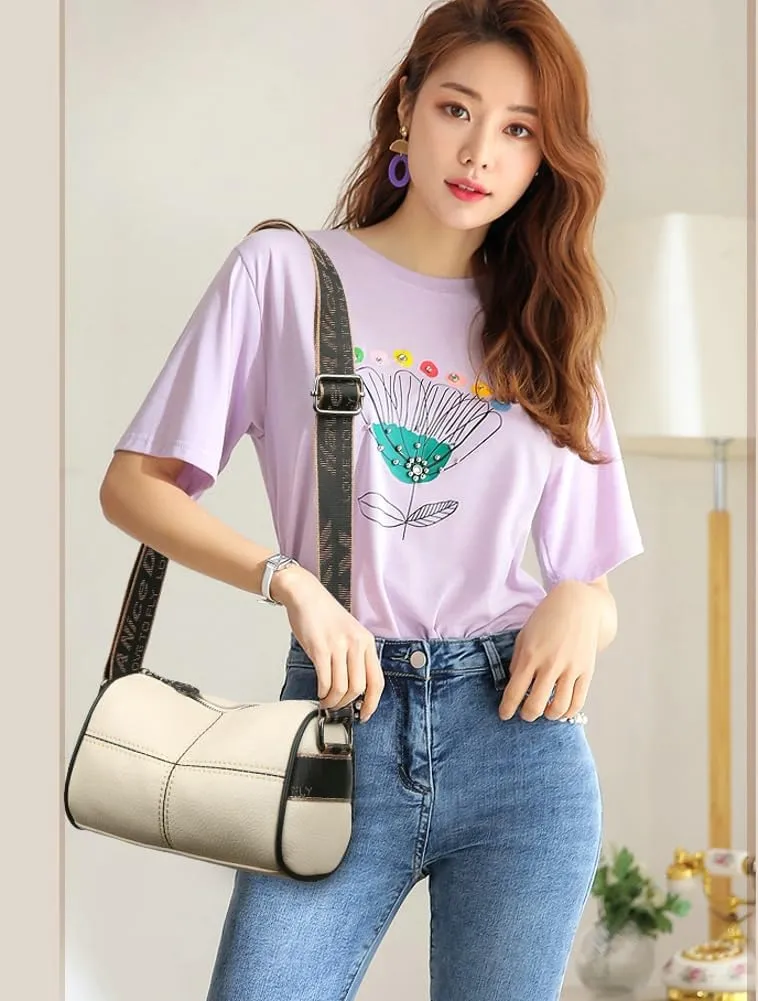 Women's Soft PU Leather Shoulder Crossbody Bag Pillow Purse Satchel Handbag Fashion Small Totes