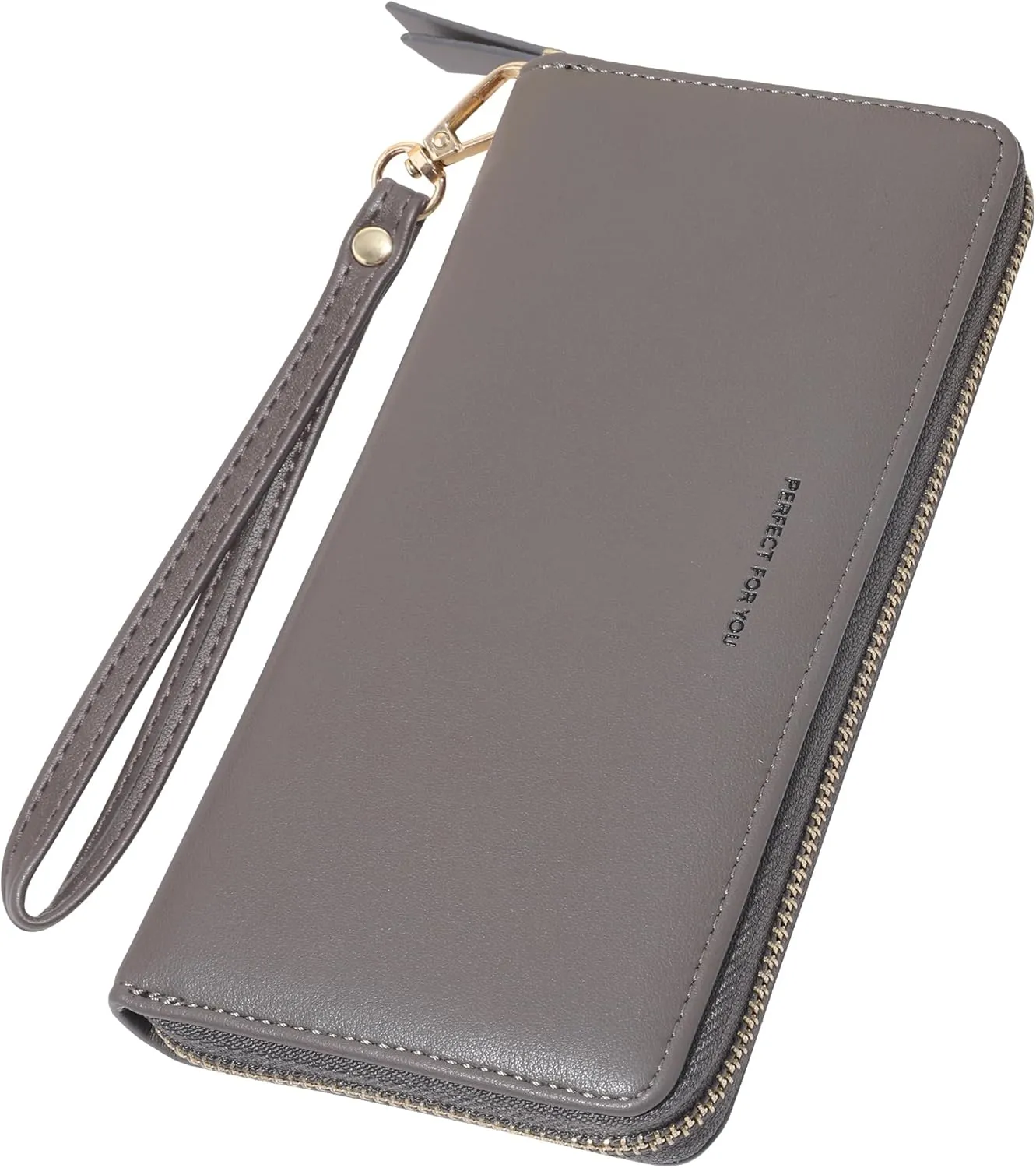 Womens Wallet RFID Large Capacity Zip Around Wallet PU Leather Credit Card Holder Clutch Wristlet Wallet Travel Purse