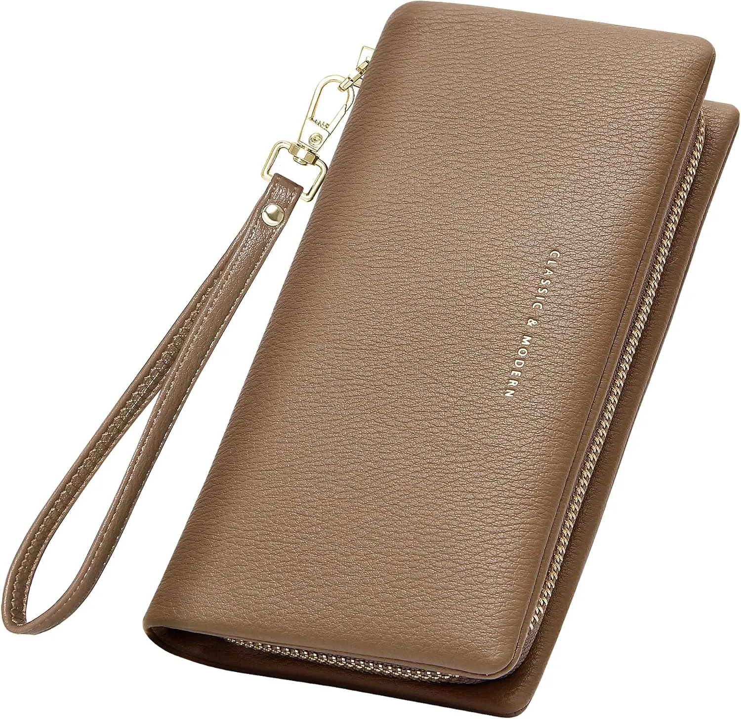 Womens Wallet RFID Large Capacity Zip Around Wallet PU Leather Credit Card Holder Clutch Wristlet Wallet Travel Purse