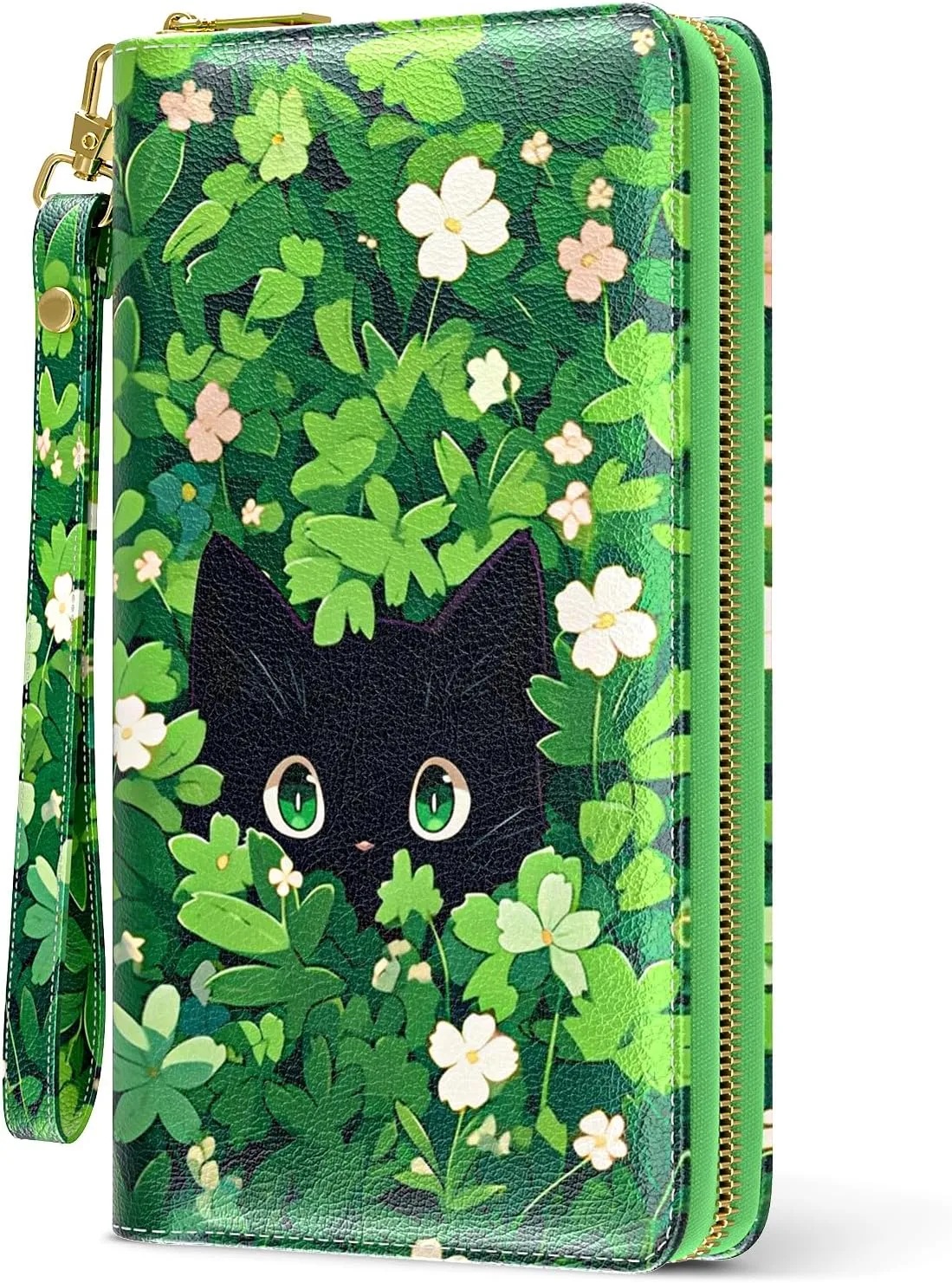 Womens Wallet, RFID Wristlet Wallets for Women, Ladies Clutch Purses, Large Travel Card Holder with Phone Holder