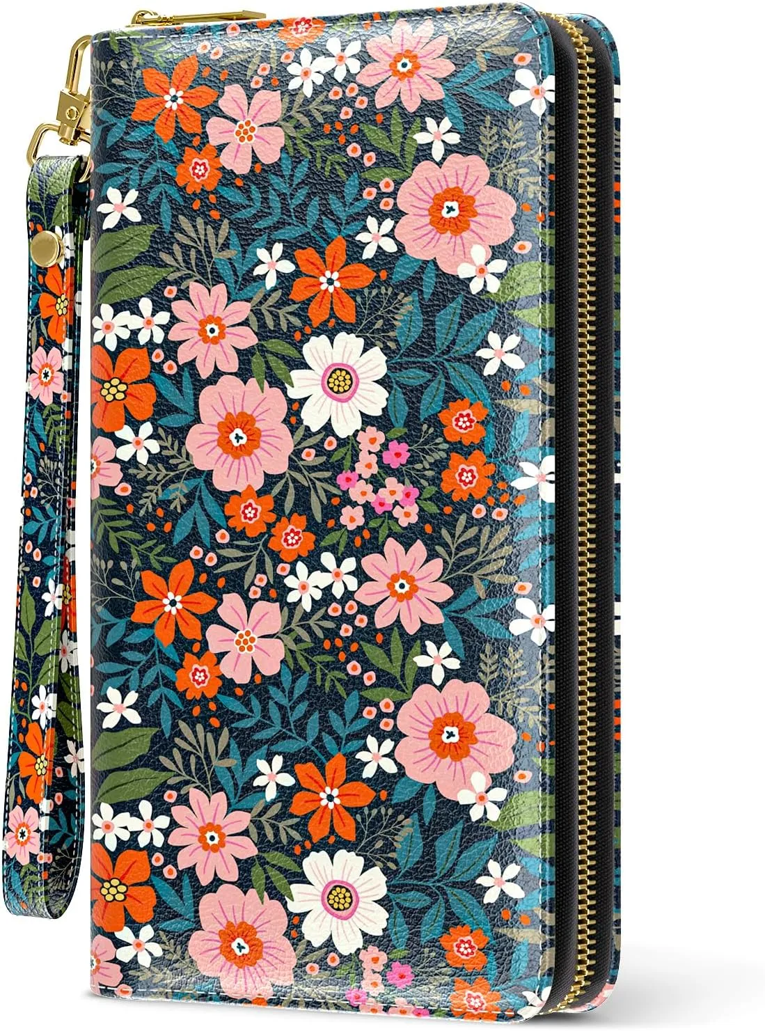 Womens Wallet, RFID Wristlet Wallets for Women, Ladies Clutch Purses, Large Travel Card Holder with Phone Holder