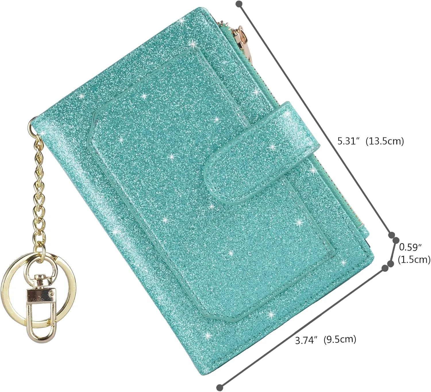 Womens Wallets RFID Small Compact Bifold Leather Card Holder Zip Pocket