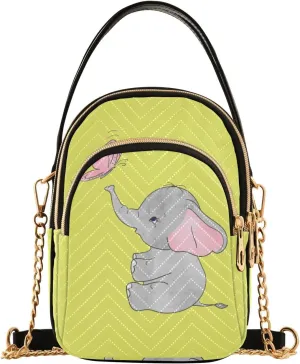 Women's Wave Cross Body Chest Bag, 52 inch Gold Chain Shoulder Handbag Purse