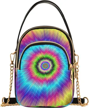 Women's Wave Cross Body Chest Bag, 52 inch Gold Chain Shoulder Handbag Purse