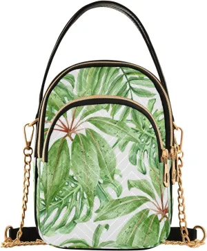 Women's Wave Cross Body Chest Bag, 52 inch Gold Chain Shoulder Handbag Purse