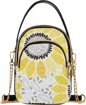 Women's Wave Cross Body Chest Bag, 52 inch Gold Chain Shoulder Handbag Purse