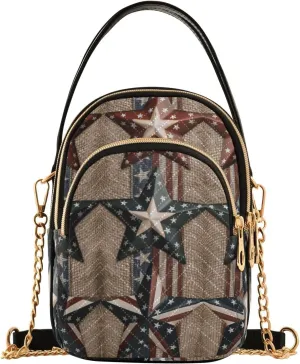 Women's Wave Cross Body Chest Bag, 52 inch Gold Chain Shoulder Handbag Purse