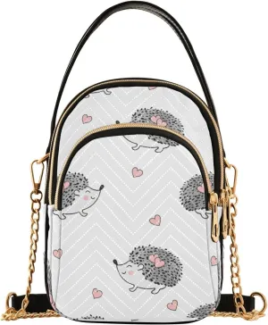 Women's Wave Cross Body Chest Bag, 52 inch Gold Chain Shoulder Handbag Purse