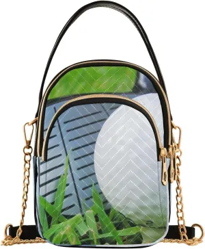 Women's Wave Cross Body Chest Bag, 52 inch Gold Chain Shoulder Handbag Purse