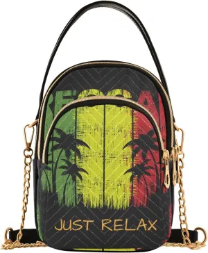 Women's Wave Cross Body Chest Bag, 52 inch Gold Chain Shoulder Handbag Purse