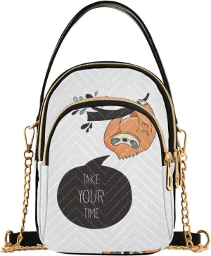 Women's Wave Cross Body Chest Bag, 52 inch Gold Chain Shoulder Handbag Purse