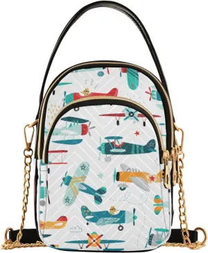 Women's Wave Cross Body Chest Bag, 52 inch Gold Chain Shoulder Handbag Purse