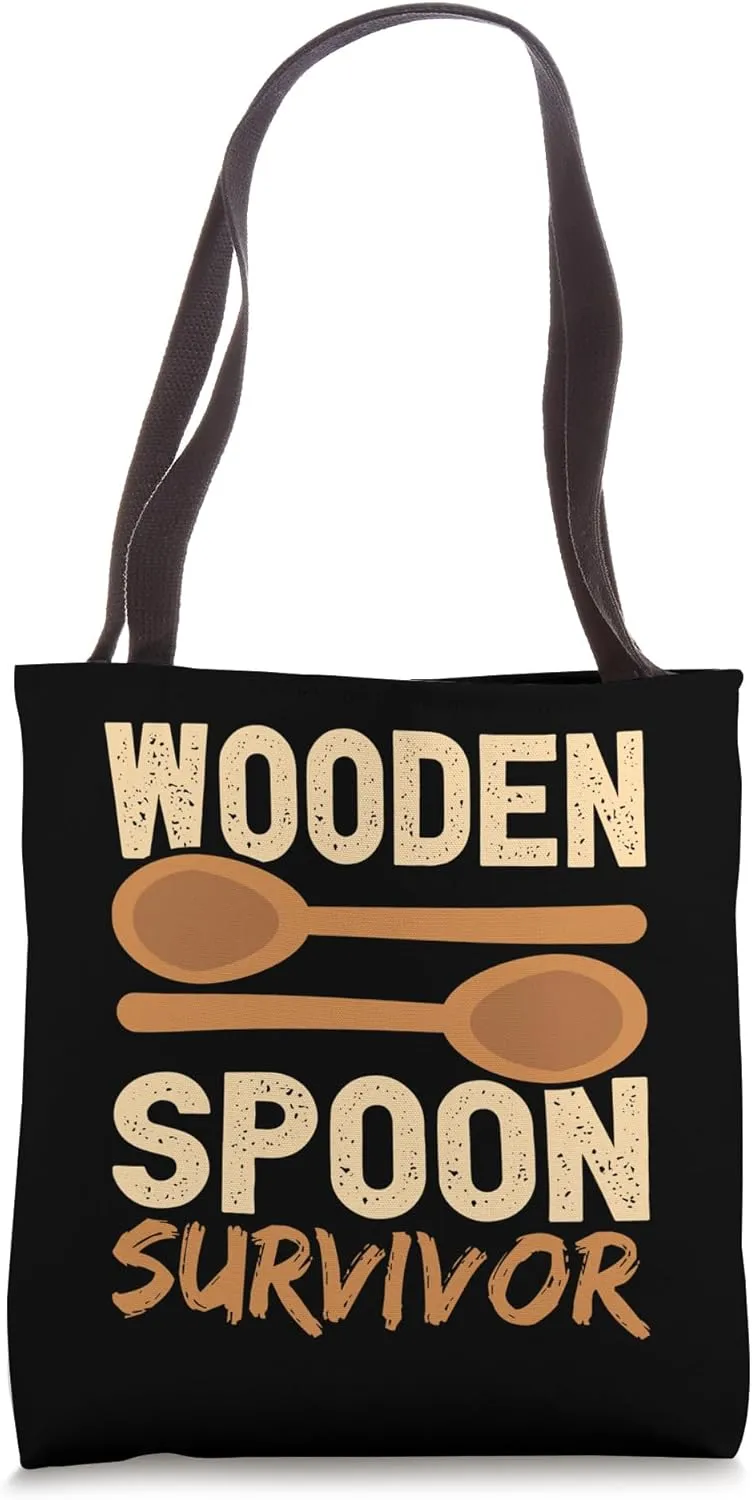 Wooden Spoon Survivor Funny Wooden Spoon Italian Food Tote Bag
