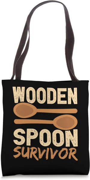 Wooden Spoon Survivor Funny Wooden Spoon Italian Food Tote Bag