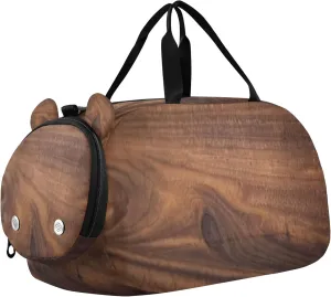 Wooden Texture Kids Overnight Sports Duffel Bags with Shoe Compartment & Wet Pocket Travel Sport Gym Bag for Girls Boys
