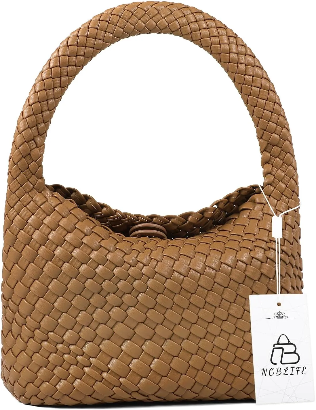 Woven Bag for Women, Small Vegan Leather Summer Beach Purse, and Travel Handbags Ladies' Retro Chic Shoulder Bags