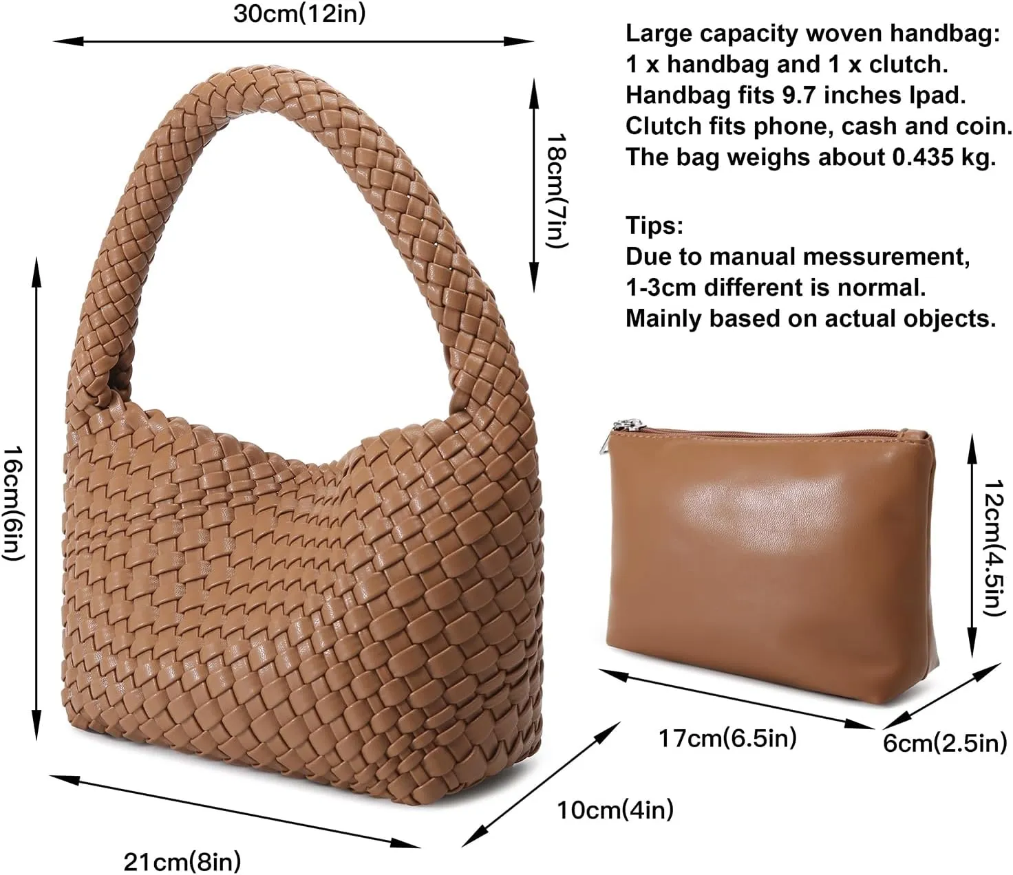 Woven Bag for Women, Small Vegan Leather Summer Beach Purse, and Travel Handbags Ladies' Retro Chic Shoulder Bags
