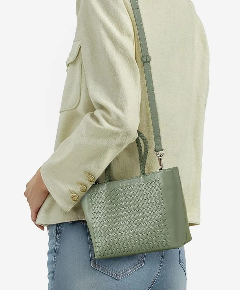 Woven Shoulder Purse Tote Bag for Women Trendy Woven Crossbody Handbag Small Top Handle Purse Handmade Handbag Satchel