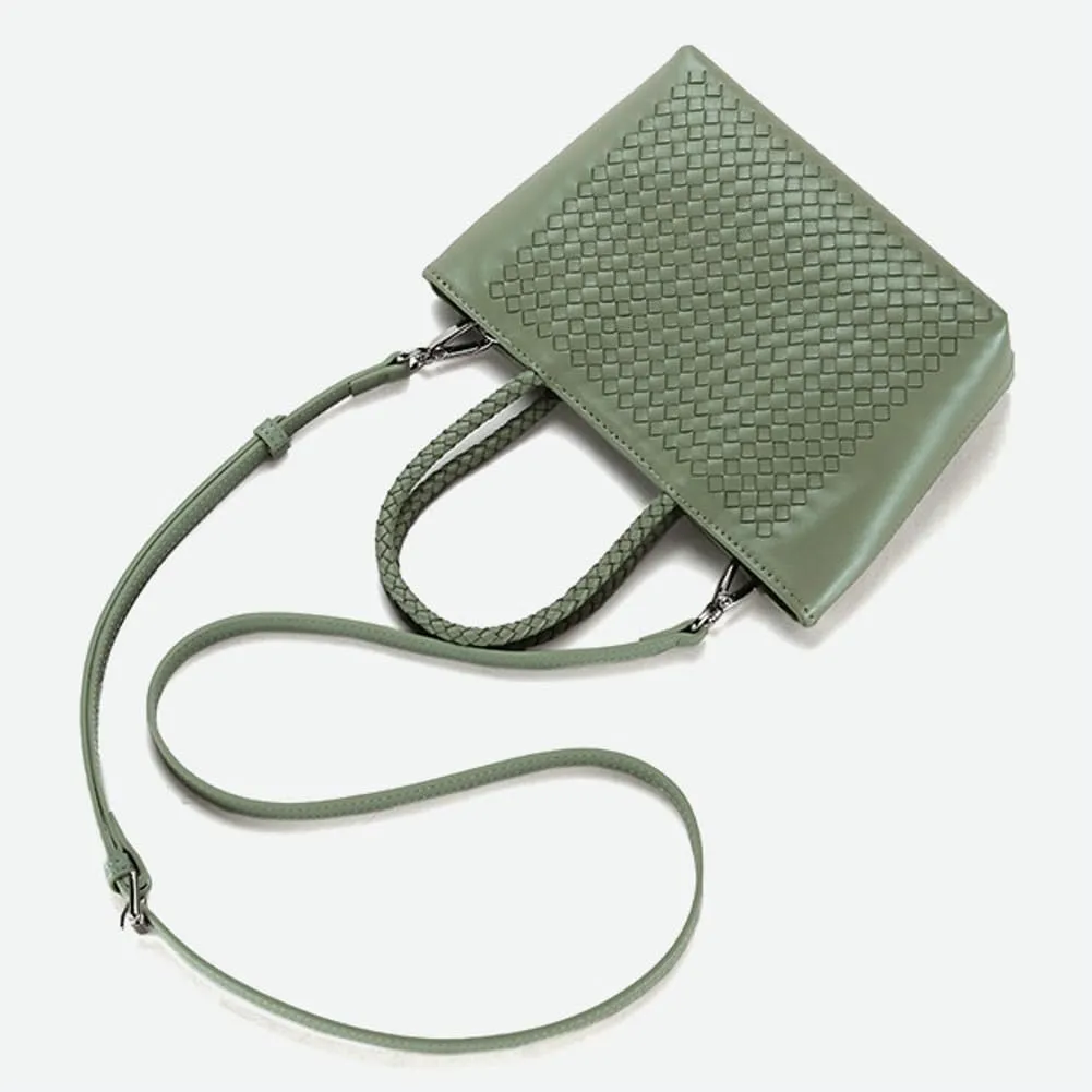 Woven Shoulder Purse Tote Bag for Women Trendy Woven Crossbody Handbag Small Top Handle Purse Handmade Handbag Satchel