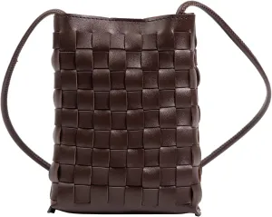 Woven Small Crossbody Bags Cell Phone Purse for Women Teen Girls Small Shoulder Phone Bag