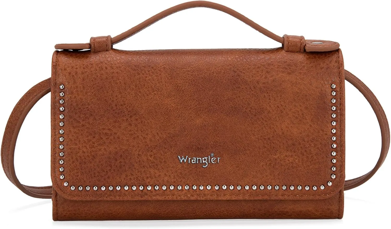 Wrangler Clutch Wallets Womens Trifold Credit Card Wallet Western Women's Wallets, Card Cases & Money Organizers Compact Brown Wallet for Women Ladies
