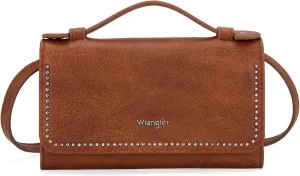 Wrangler Clutch Wallets Womens Trifold Credit Card Wallet Western Women's Wallets, Card Cases & Money Organizers Compact Brown Wallet for Women Ladies